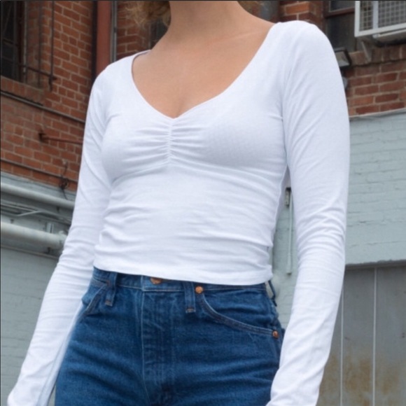 Brandy Melville Tops - Brandy Melville Long Sleeve White Top